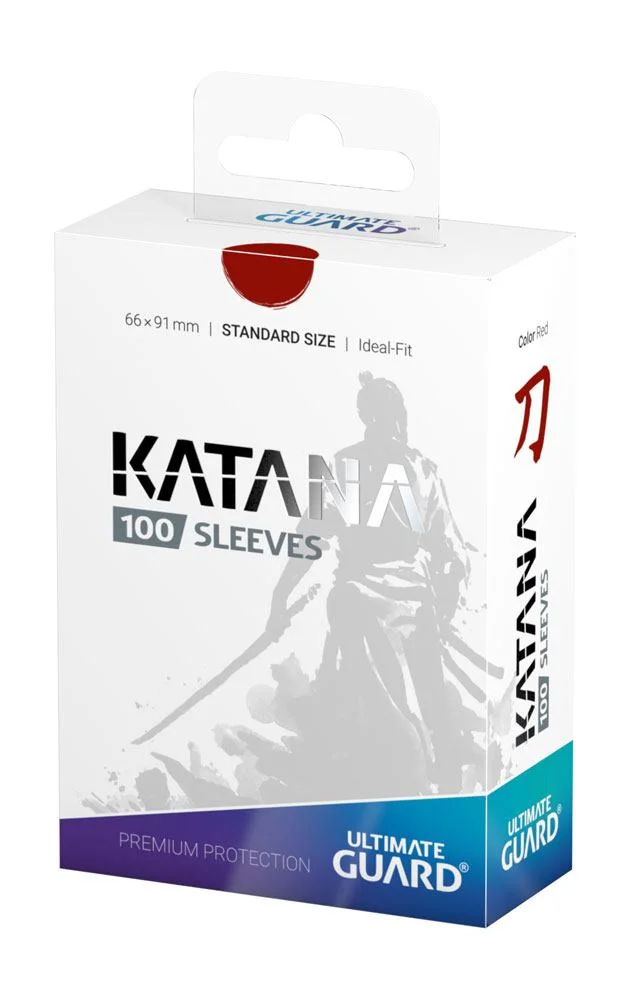 Ultimate Guard Katana Sleeves Standard Size 66 x 91 mm (100 Sleeves) - Red